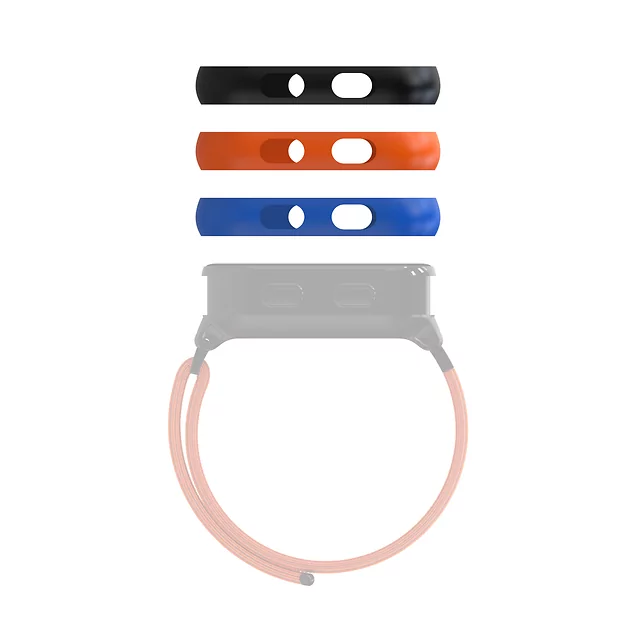 Replacement Silicone Frames for Children’s Smart Watch inSPORTline Cubbio (3 Pcs.) - Black-Blue-Orange