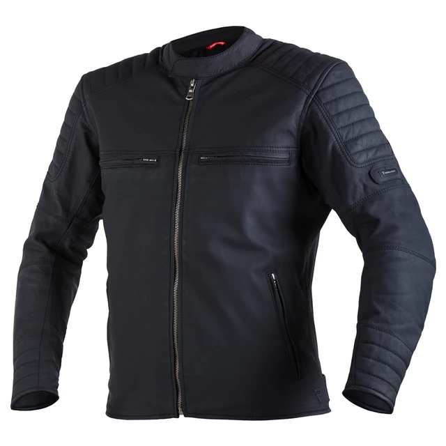 Leather Motorcycle Jacket Rebelhorn Hunter Pro CE - Vintage Black - Black