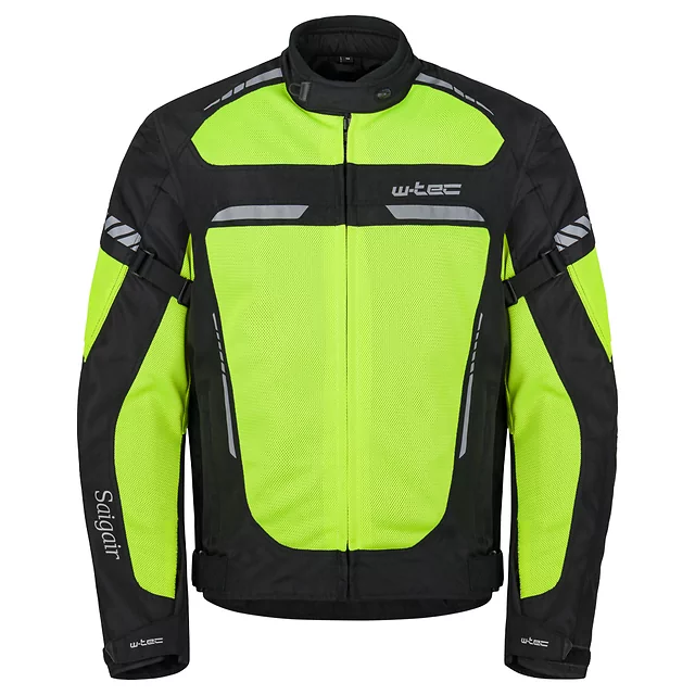 Men’s Summer Motorcycle Jacket W-TEC Saigair - Fluo Yellow-Gray