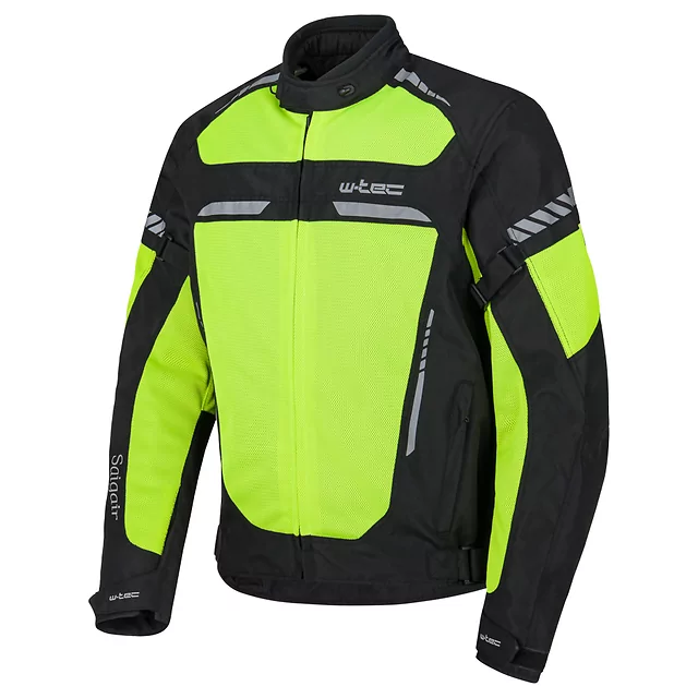 Men’s Summer Motorcycle Jacket W-TEC Saigair - Fluo Yellow-Gray