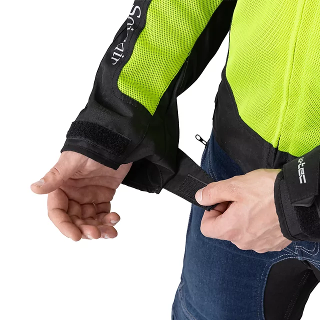 Men’s Summer Motorcycle Jacket W-TEC Saigair - Fluo Yellow-Gray