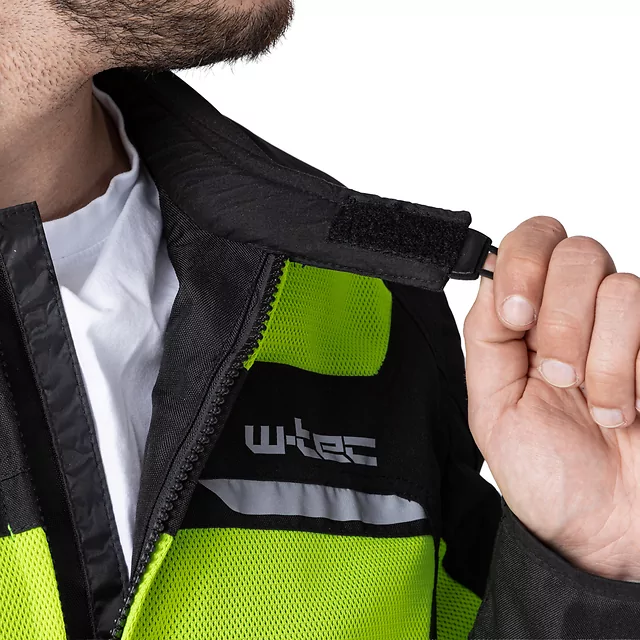 Men’s Summer Motorcycle Jacket W-TEC Saigair - Fluo Yellow-Gray