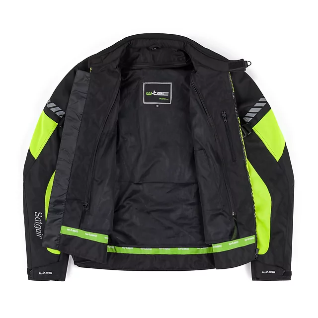 Men’s Summer Motorcycle Jacket W-TEC Saigair - Fluo Yellow-Gray