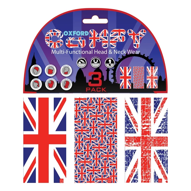 Universal Multi-Functional Neck Warmer Oxford Comfy 3-Pack - Grafitti Mono