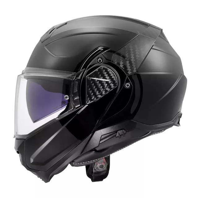 Flip-Up Motorcycle Helmet LS2 FF910 Advant II Solid Glossy Black P/J