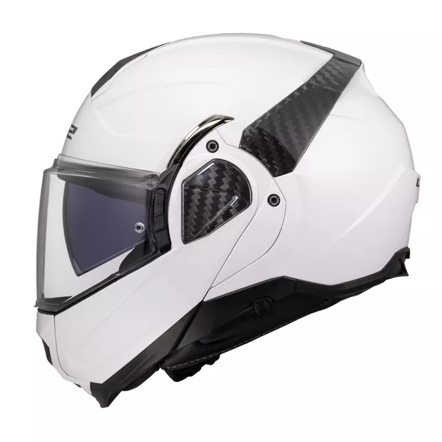 Flip-Up Motorcycle Helmet LS2 FF910 Advant II Solid White P/J