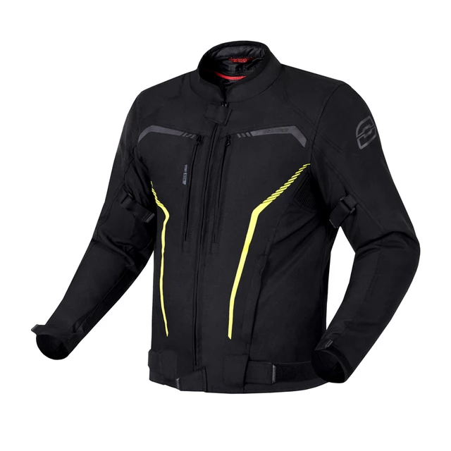 Motorcycle Jacket Ozone Delta IV - Black - Black-Fluo