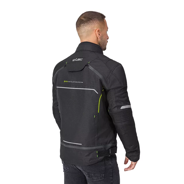 Men’s Motorcycle Jacket W-TEC Progair - Black-Fluo