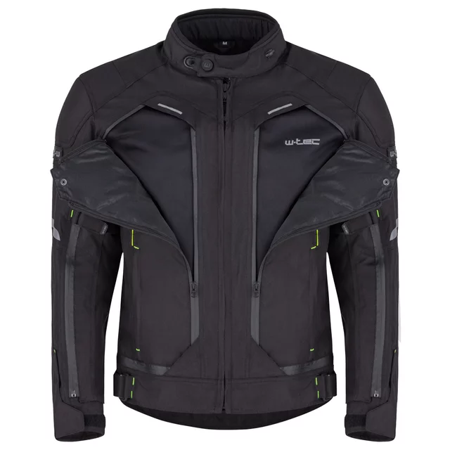 Men’s Motorcycle Jacket W-TEC Progair - Black-Fluo - Black-Fluo