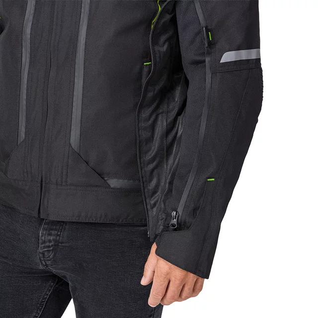 Men’s Motorcycle Jacket W-TEC Progair - Black-Fluo