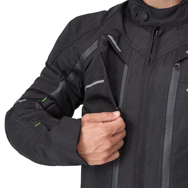 Men’s Motorcycle Jacket W-TEC Progair - Black-Fluo