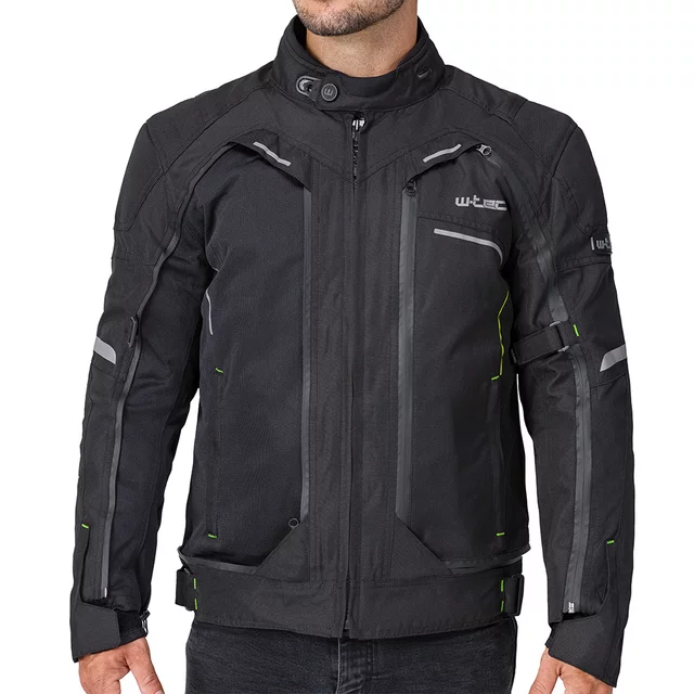 Men’s Motorcycle Jacket W-TEC Progair - Black-Fluo