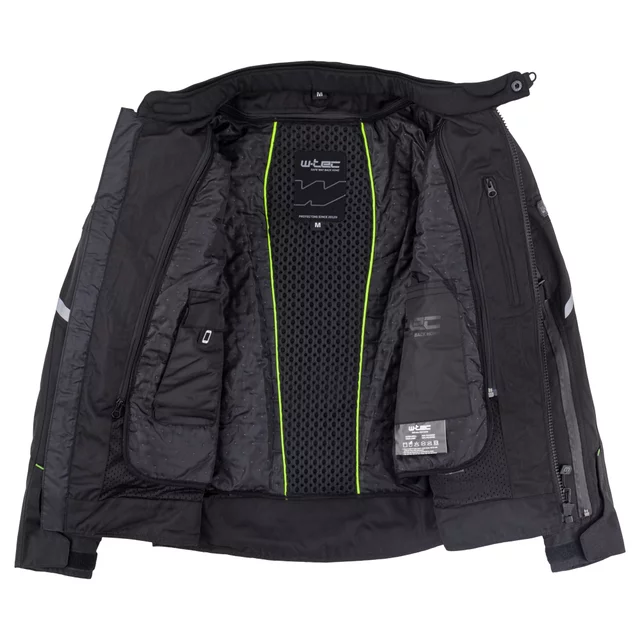 Men’s Motorcycle Jacket W-TEC Progair - Black-Fluo