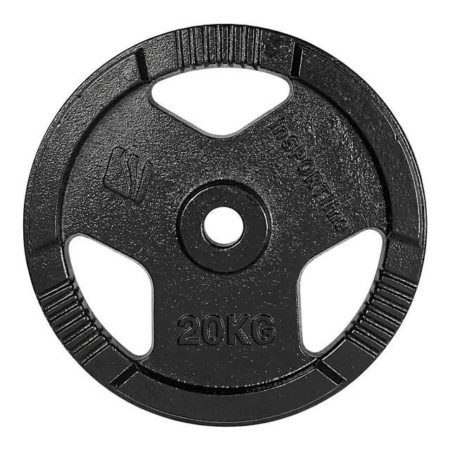 Cast Iron Weight Plate inSPORTline Hamerton Black 20 kg, 30 mm