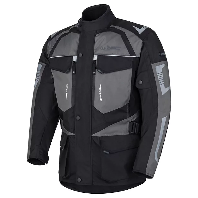 Men’s Motorcycle Jacket W-TEC Burdys Evo - Black-Grey-Red