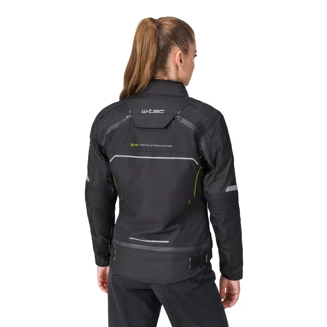 Women’s Motorcycle Jacket W-TEC Progair Lady - Black-Fluo