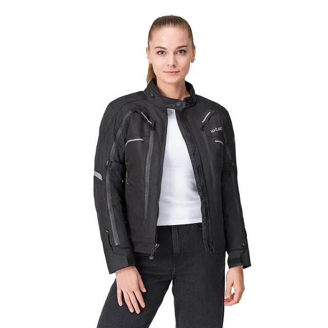 Women’s Motorcycle Jacket W-TEC Progair Lady - Black-Fluo