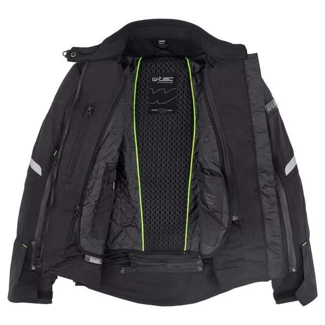 Women’s Motorcycle Jacket W-TEC Progair Lady - Black-Fluo