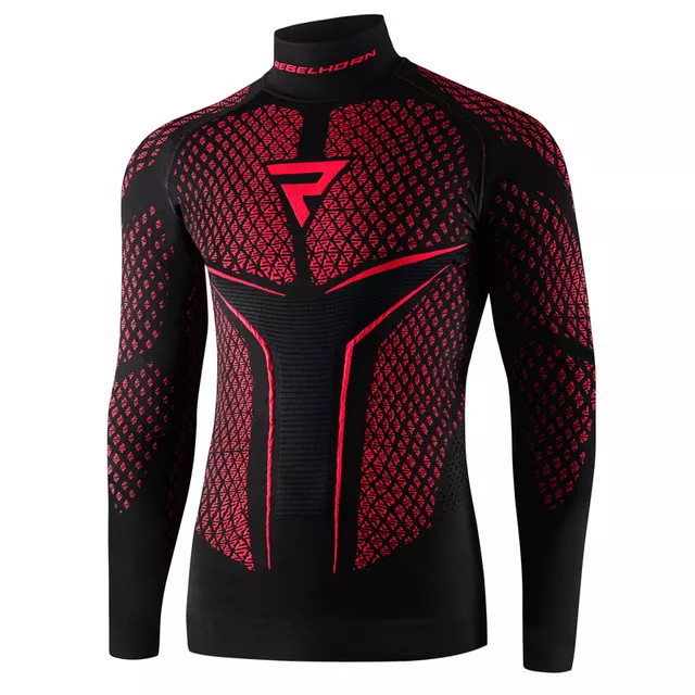 Thermal Motorcycle Jersey Rebelhorn Therm II - Black-Red - Black-Red
