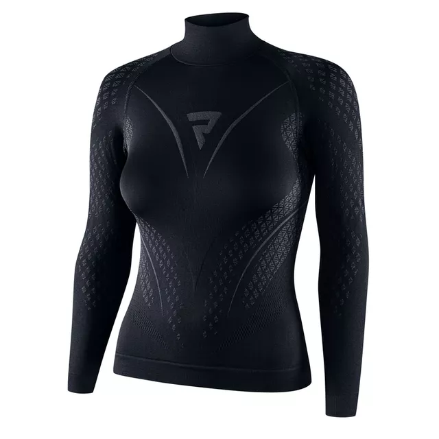 Women’s Thermal Motorcycle T-Shirt Rebelhorn Therm II Lady Jersey - Black-Grey - Black-Grey