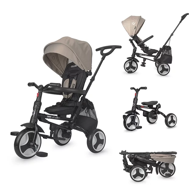 Three-Wheel Stroller w/ Tow Bar Coccolle Spectra - Turquoise Tide - Greystone