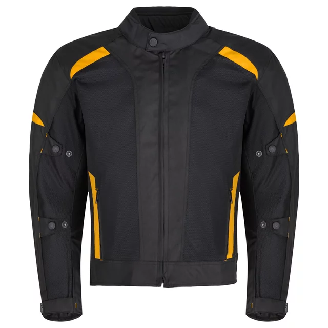 Men’s Summer Motorcycle Jacket W-TEC Tosheck - Black-Yellow