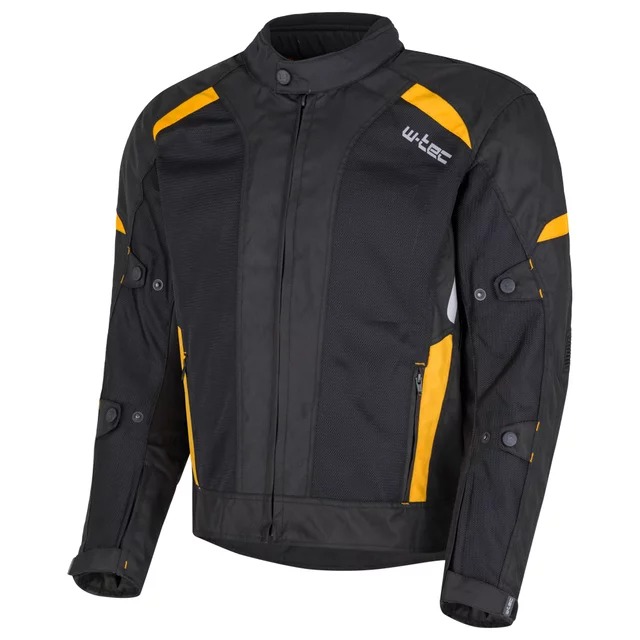 Men’s Summer Motorcycle Jacket W-TEC Tosheck - Black-Yellow