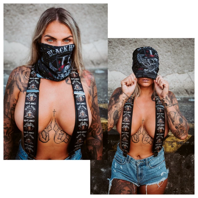 Multifunctional Neck Warmer W-TEC Black Heart Scarfest - Wings Skull