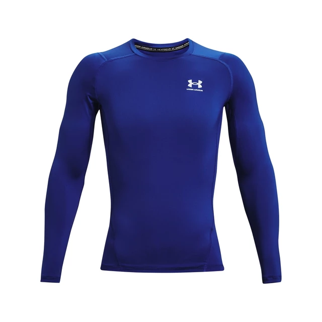 Men’s Compression T-Shirt Under Armour HG Armour Comp LS - Carbon Heather - Royal