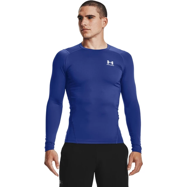 Men’s Compression T-Shirt Under Armour HG Armour Comp LS - Carbon Heather