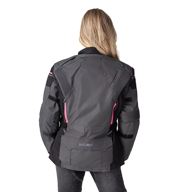 Women’s Motorcycle Jacket Barbata - černo-šedo-růžová
