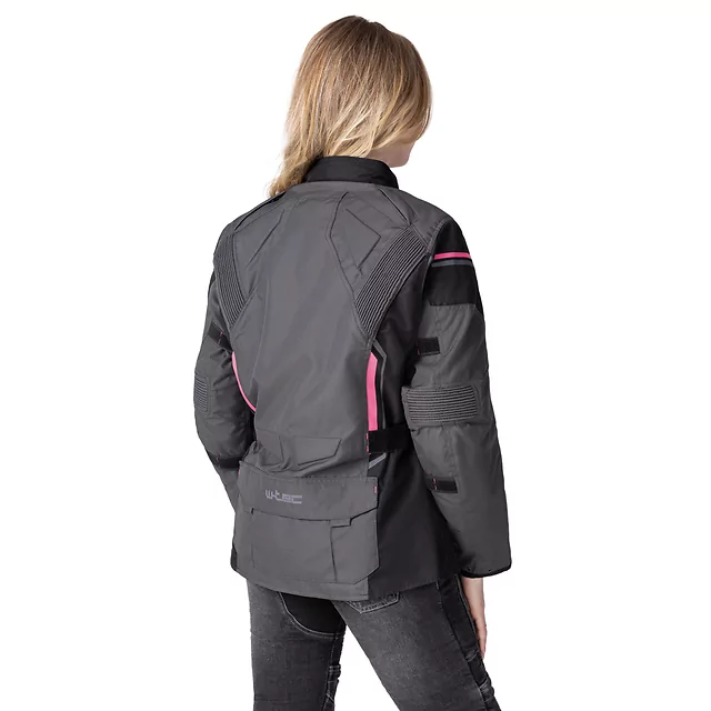 Women’s Motorcycle Jacket Barbata - černo-šedo-růžová