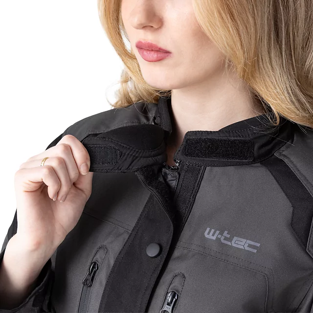 Women’s Motorcycle Jacket Barbata - černo-šedo-růžová