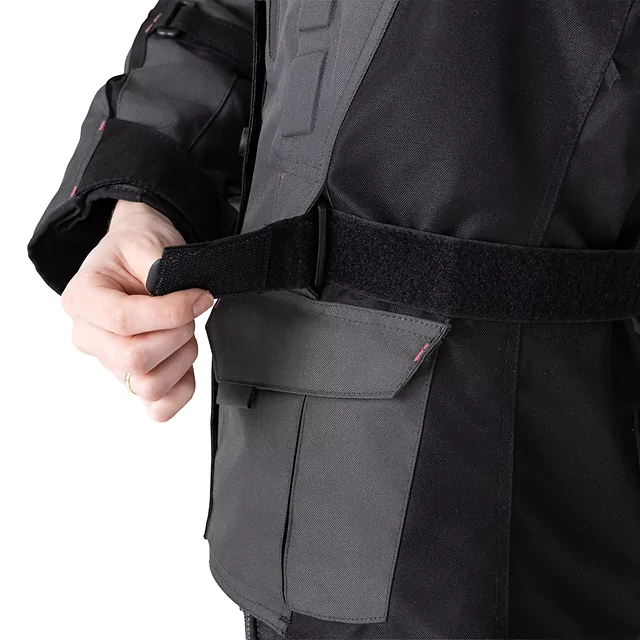 Women’s Motorcycle Jacket Barbata - černo-šedo-růžová