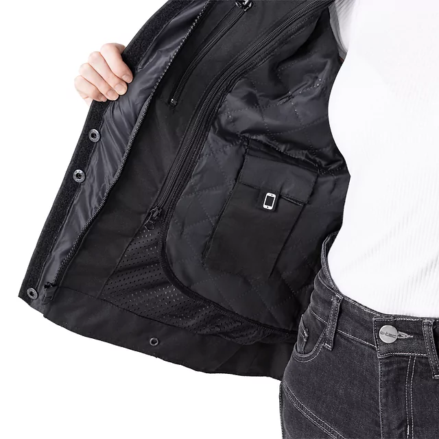 Women’s Motorcycle Jacket Barbata - černo-šedo-růžová