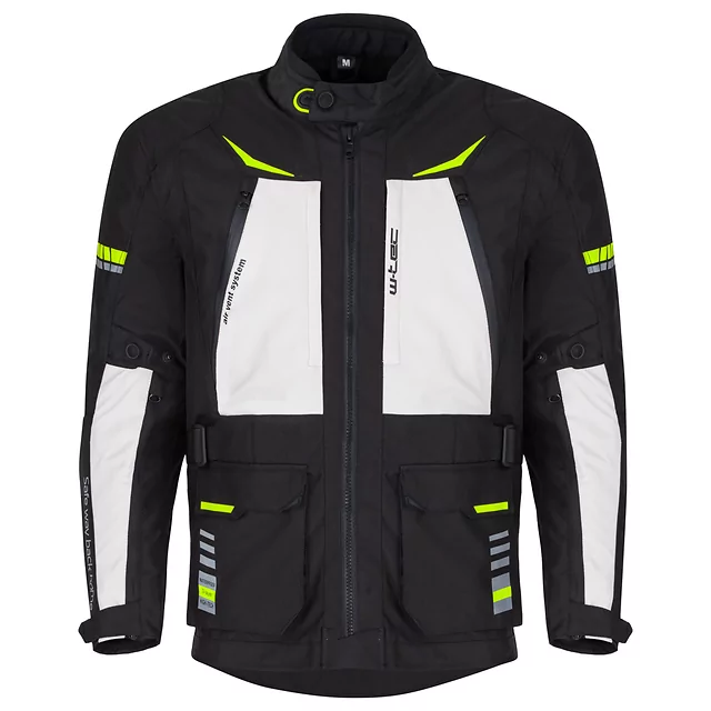 Motorcycle Jacket W-TEC Warao - Black-Fluo