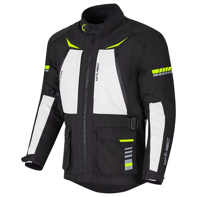 Motorcycle Jacket W-TEC Warao - Black-Fluo