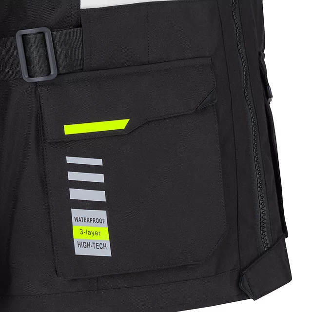 Motorcycle Jacket W-TEC Warao - Black-Fluo