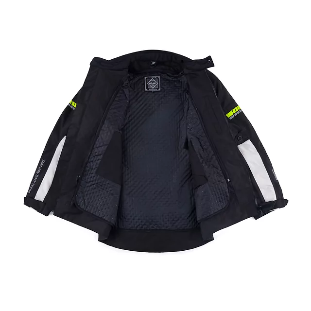 Motorcycle Jacket W-TEC Warao - Black-Fluo
