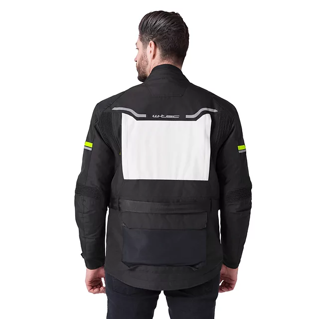 Motorcycle Jacket W-TEC Warao - Black-Fluo