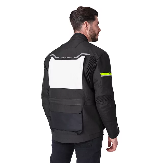Motorcycle Jacket W-TEC Warao - Black-Fluo