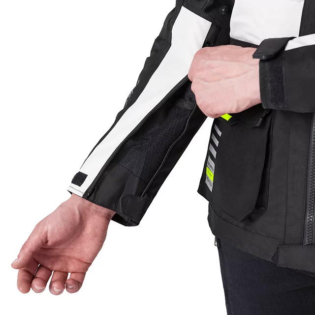 Motorcycle Jacket W-TEC Warao - Black-Fluo