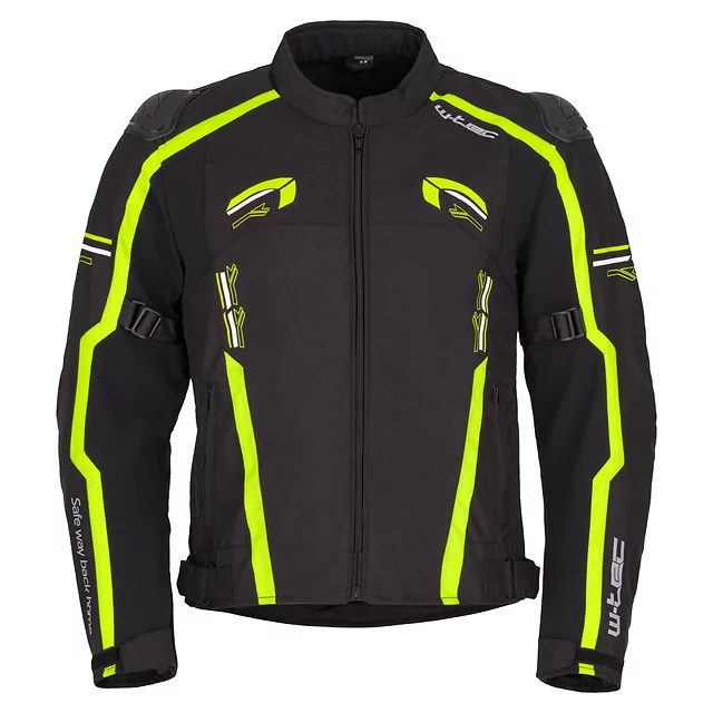 Motorcycle Jacket W-TEC Tonkawo - Black-Fluo