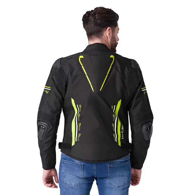 Motorcycle Jacket W-TEC Tonkawo - Black-Fluo