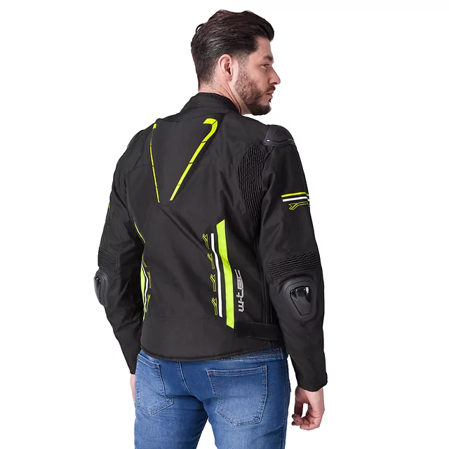 Motorcycle Jacket W-TEC Tonkawo - Black-Fluo