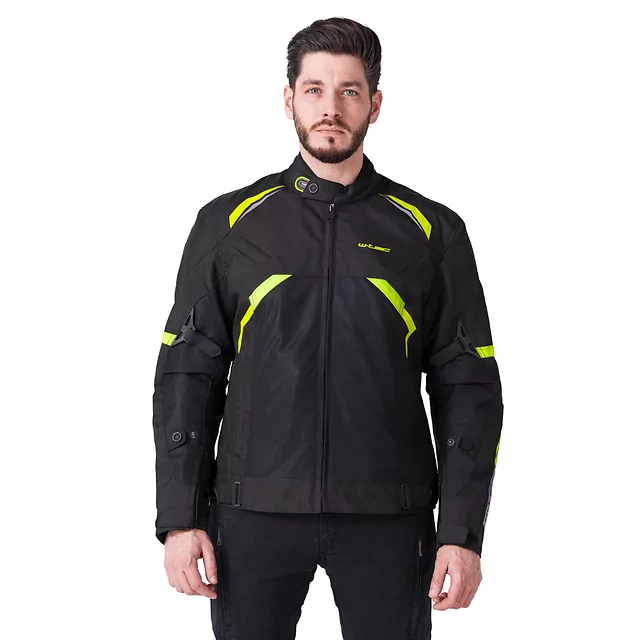 Motorcycle Jacket W-TEC Timuco - Black-Fluo