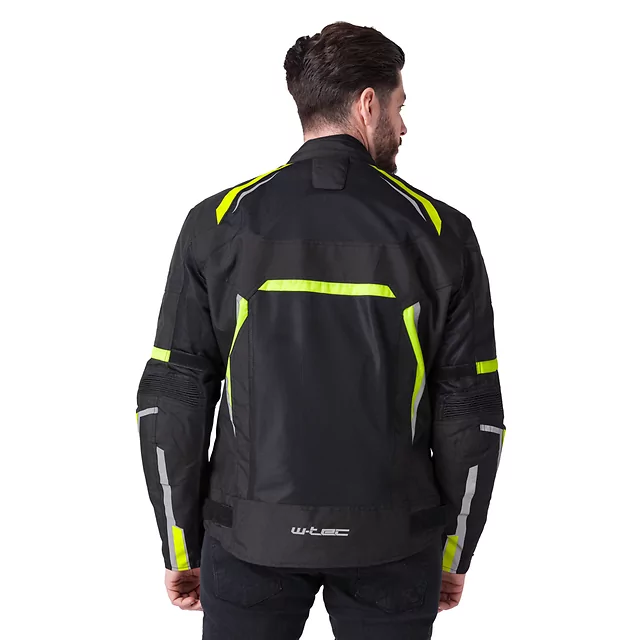 Motorcycle Jacket W-TEC Timuco - Black-Fluo