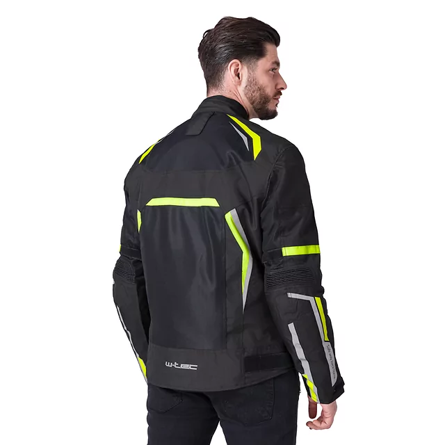 Motorcycle Jacket W-TEC Timuco - Black-Fluo
