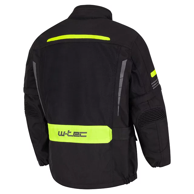 Adjustable Children’s Motorcycle Jacket W-TEC Pinapoco - Black-Fluo