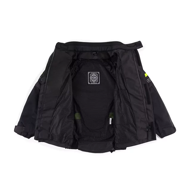 Adjustable Children’s Motorcycle Jacket W-TEC Pinapoco - Black-Fluo